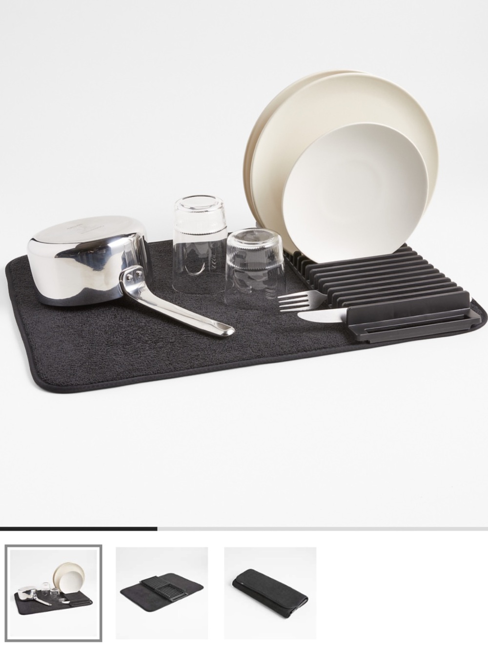 FREE ADD ON | Umbra | Black Udry Drying Rack with Mat